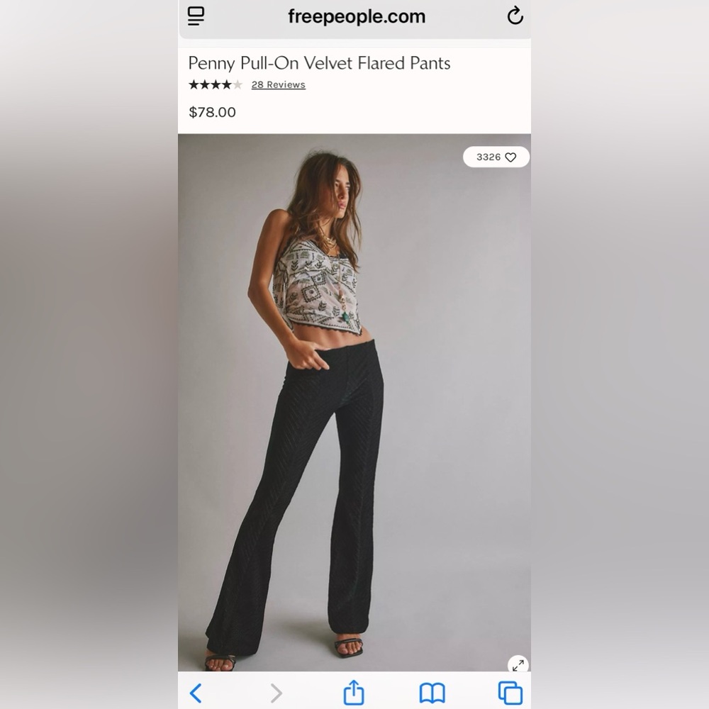 Free People Black Flare Pants